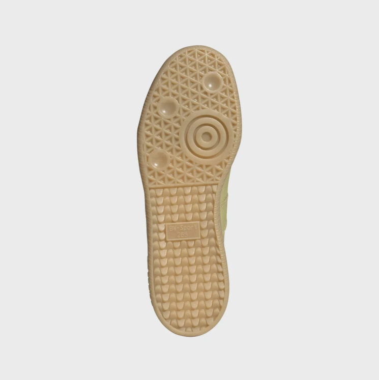 adidas Sneakers – Pale Olive with Gum Sole & Zigzag Stitch Details