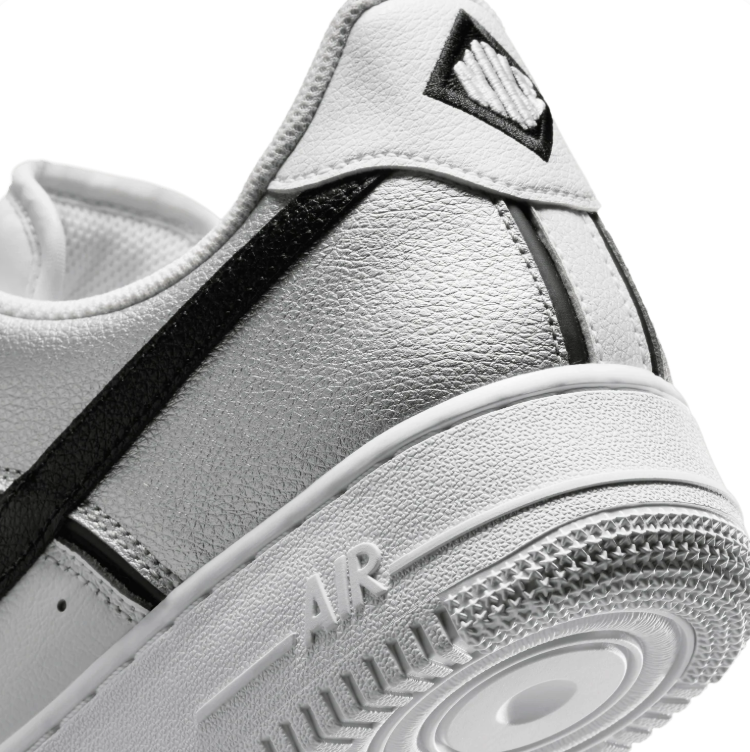 Nike Air Force 1 Low – Metallic Silver, White & Black