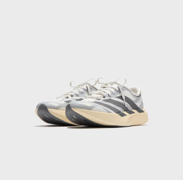 adidas Sneakers – Light Grey & Charcoal with Cream Sculpted Sole