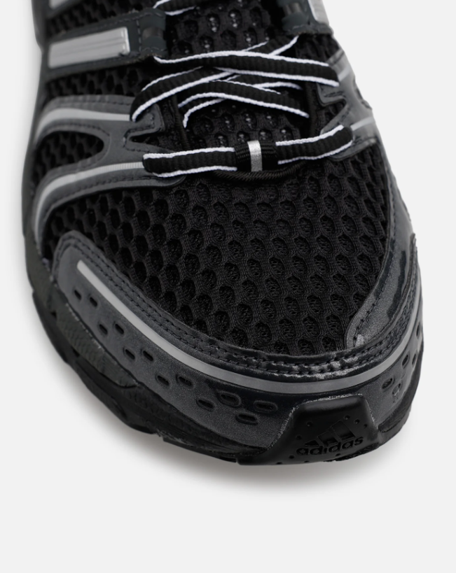adidas Sneakers – Black & Silver with Layered Mesh