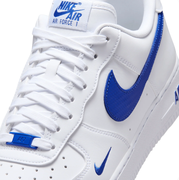 Nike Air Force 1 Low – White & Blue Mini Swoosh