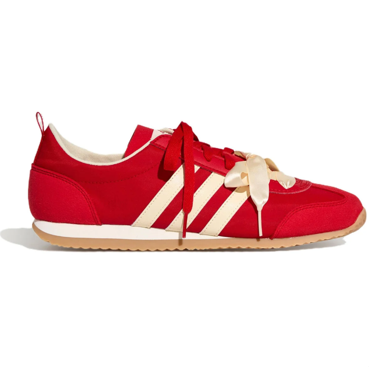 adidas Sneakers – Red & Cream with Ribbon Bow Details