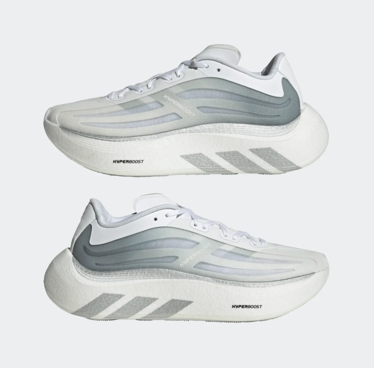 adidas Sneakers – White & Grey with Sculpted Platform Sole