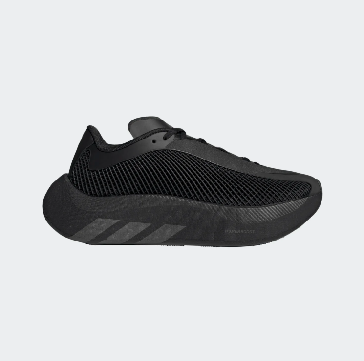 adidas Sneakers – All Black Grid Mesh with Sculpted Sole