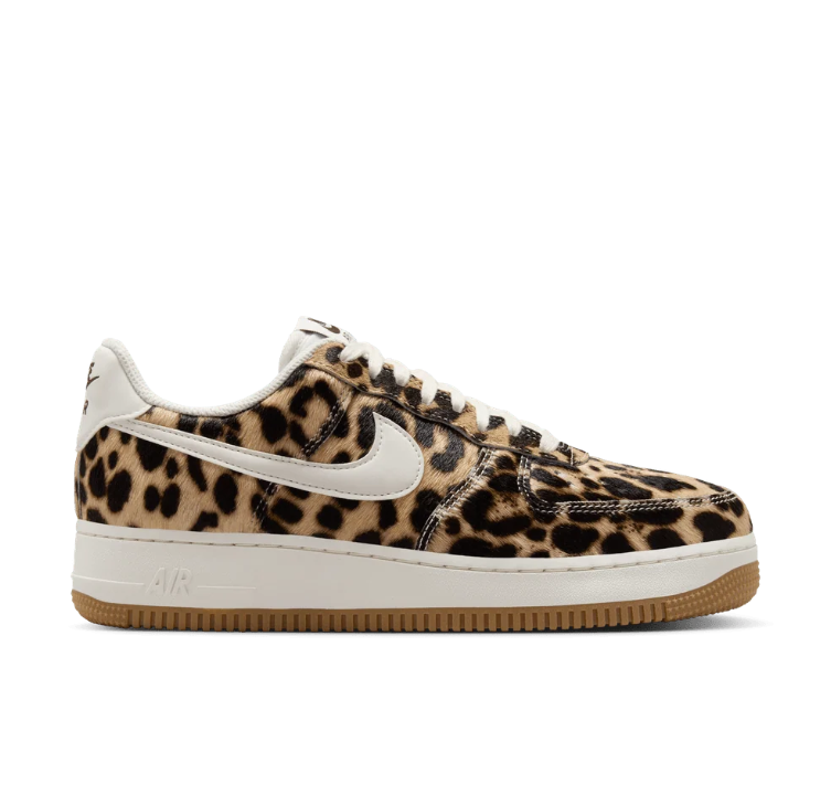 Nike Air Force 1 Low Leopard Print Sneakers – Cream & Gum