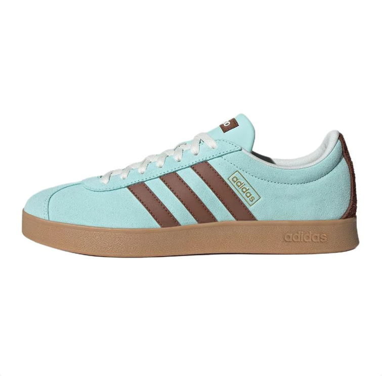 adidas Sneakers – Mint Blue & Brown with Gum Sole