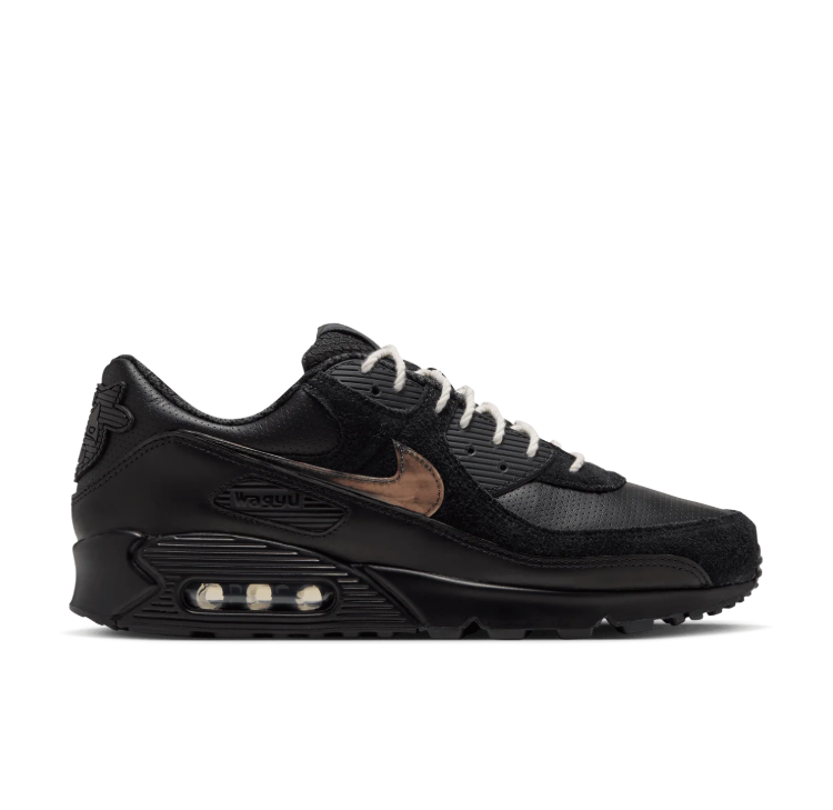 Nike Low-Top Sneakers – Black with Copper-Tone Swoosh