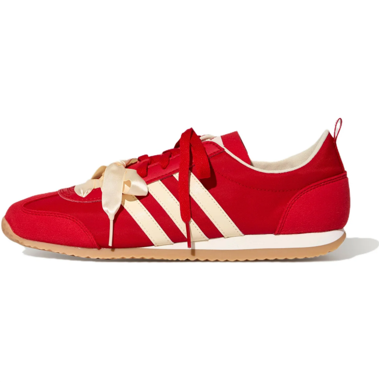 adidas Sneakers – Red & Cream with Ribbon Bow Details