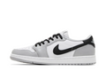 Nike Sneakers – White & Light Grey Low-Top with Black Swoosh