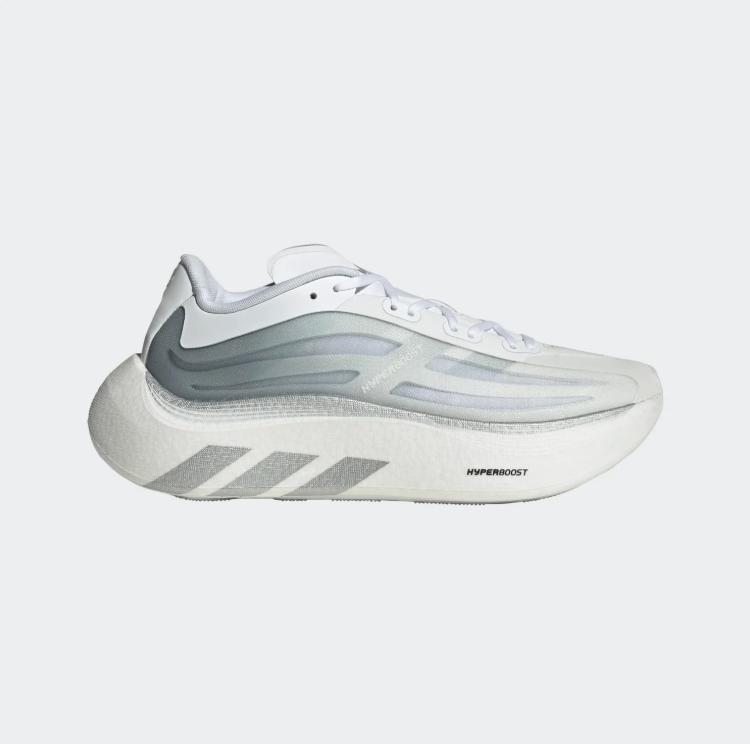 adidas Sneakers – White & Grey with Sculpted Platform Sole