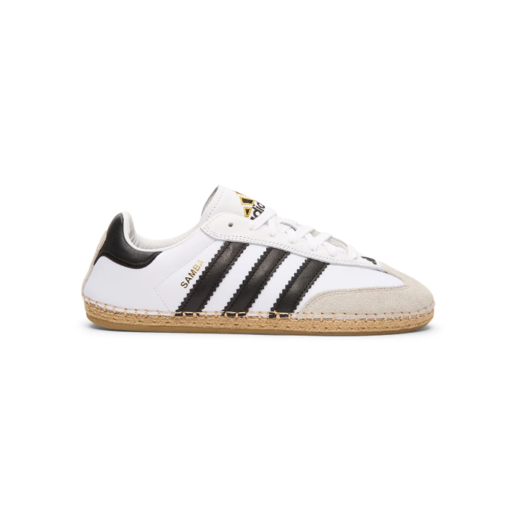 adidas Sneakers – White & Black with Braided-Look Sole Trim