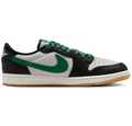 Nike Sneakers – Black & White Low-Top with Green Swoosh & Gum Sole