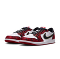 Nike Sneakers – Red & White Low-Top with Floral Texture and Gold-Tone Details