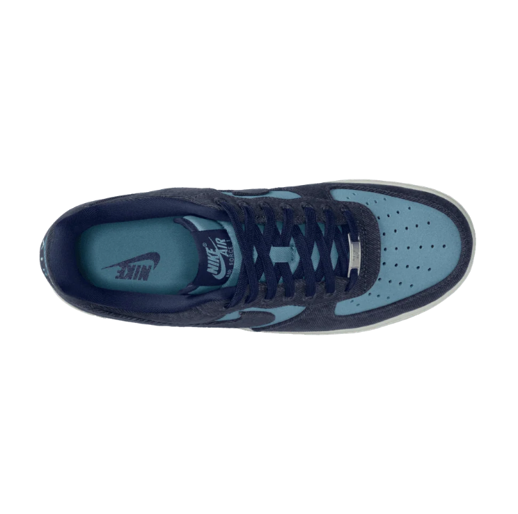 Nike Air Force 1 Low – Navy & Light Blue with Gum Sole