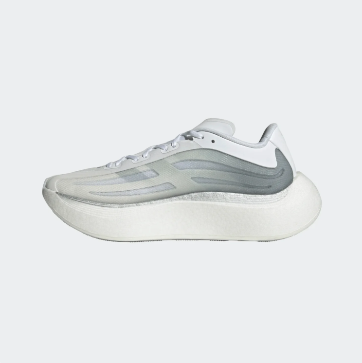 adidas Sneakers – White & Grey with Sculpted Platform Sole