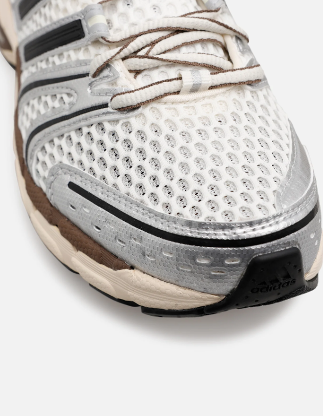 adidas Sneakers – Silver, Cream & Brown with Black Stripes
