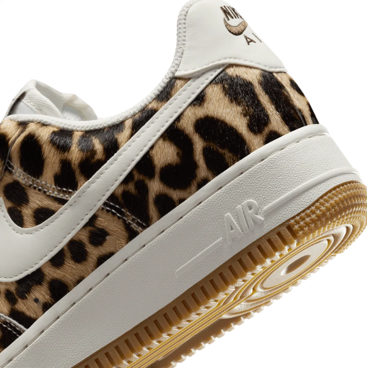 Nike Air Force 1 Low Leopard Print Sneakers – Cream & Gum