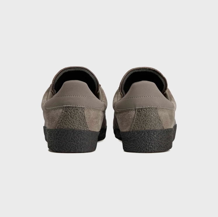 adidas Sneakers – Taupe Brown with Tonal Stripes & Black Sole