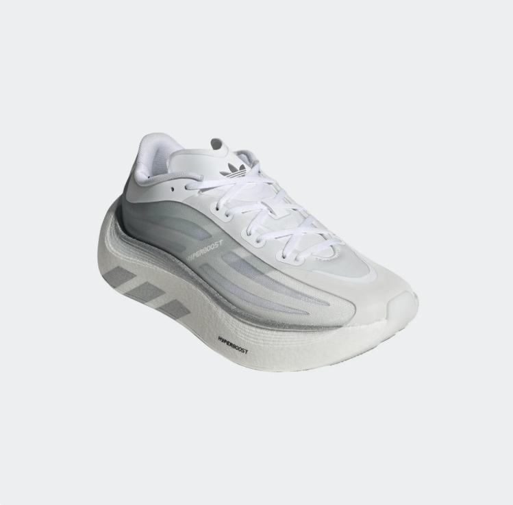 adidas Sneakers – White & Grey with Sculpted Platform Sole