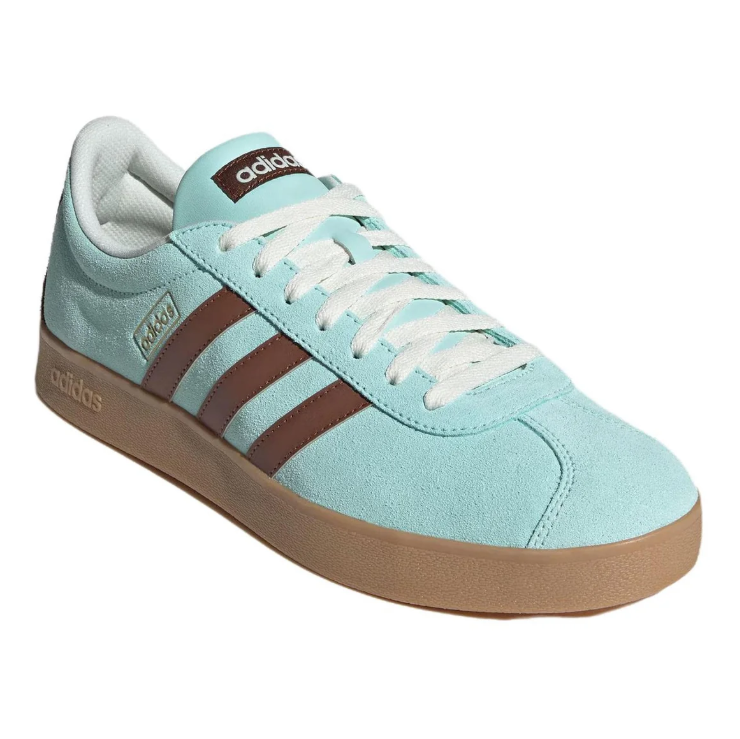 adidas Sneakers – Mint Blue & Brown with Gum Sole