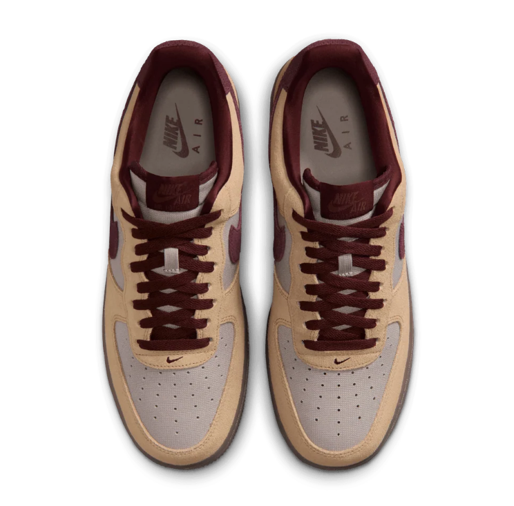 Nike Air Force 1 Low – Sand, Taupe & Burgundy
