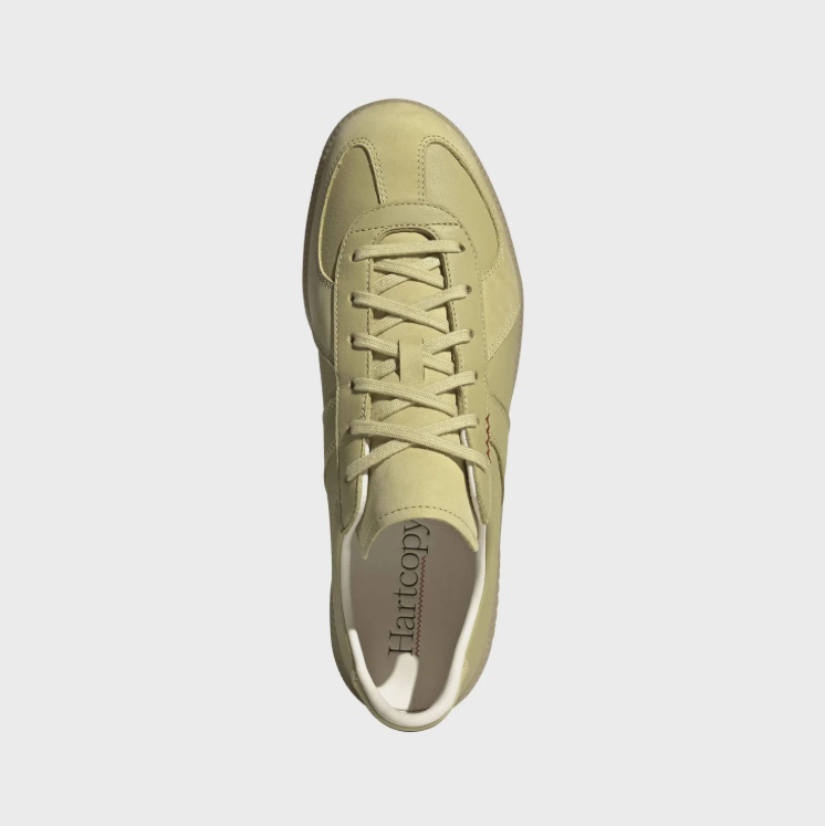 adidas Sneakers – Pale Olive with Gum Sole & Zigzag Stitch Details