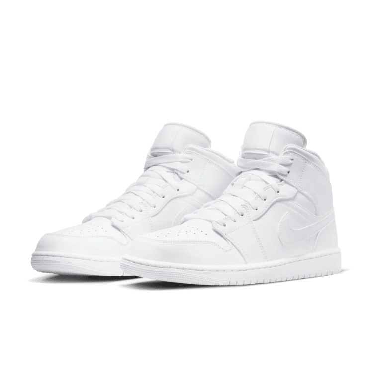 Nike Sneakers – All-White High-Top with Tonal Swoosh