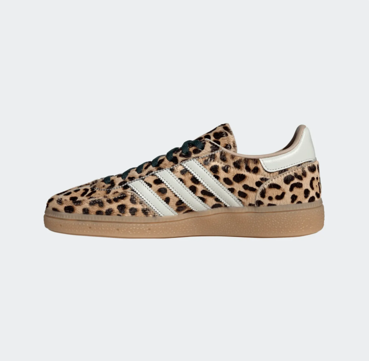adidas Sneakers – Leopard Print with Green Laces & Gum Sole