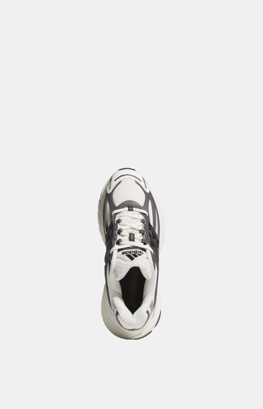 adidas Sneakers – White & Charcoal with Silver-Tone Accents