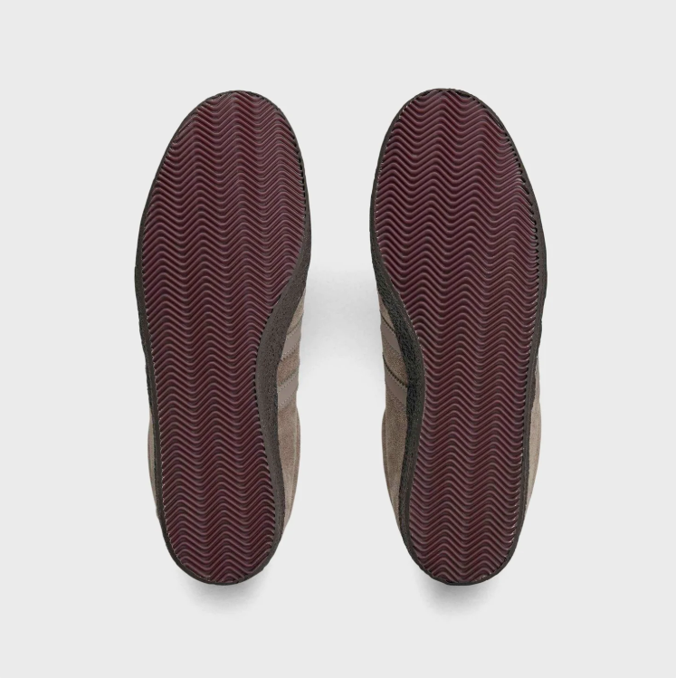 adidas Sneakers – Taupe Brown with Tonal Stripes & Black Sole