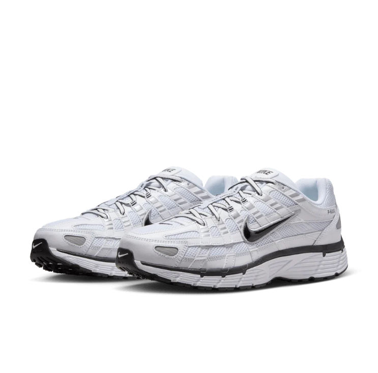 Nike Sneakers – White & Silver with Black Swoosh