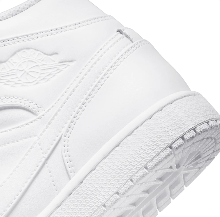 Nike Sneakers – All-White High-Top with Tonal Swoosh