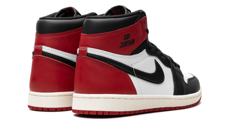 Nike Sneakers – Red, Black & White High-Top with Cream Midsole