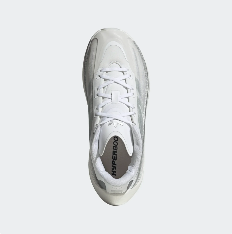 adidas Sneakers – White & Grey with Sculpted Platform Sole