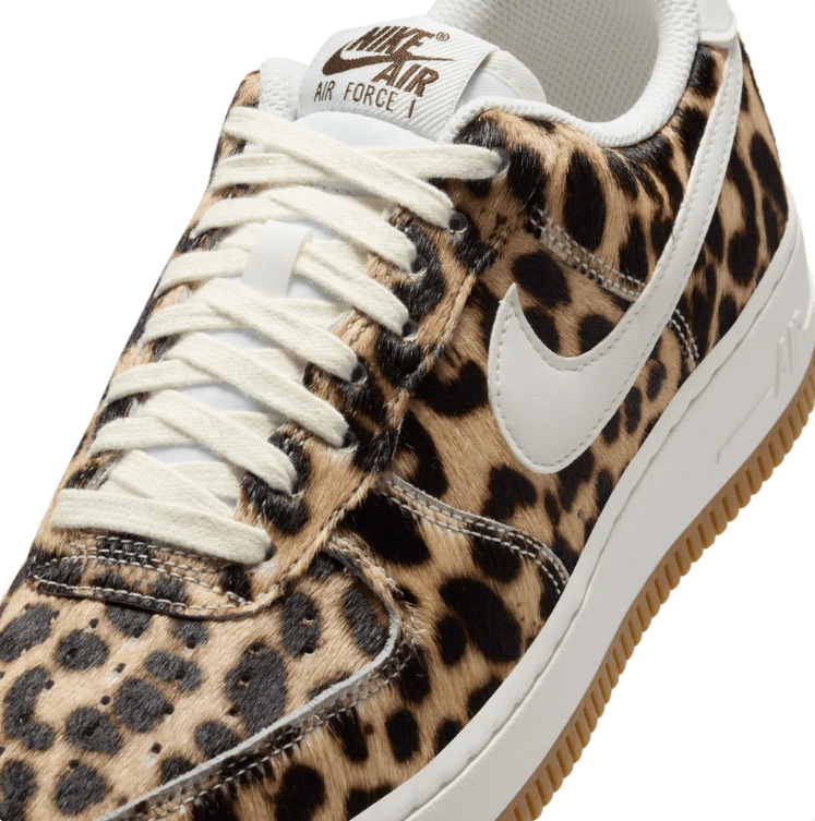 Nike Air Force 1 Low Leopard Print Sneakers – Cream & Gum
