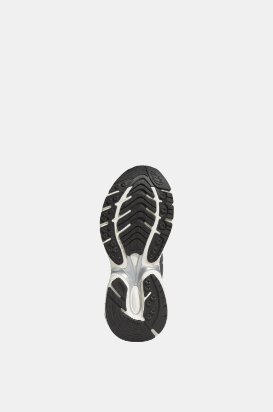 adidas Sneakers – White & Charcoal with Silver-Tone Accents