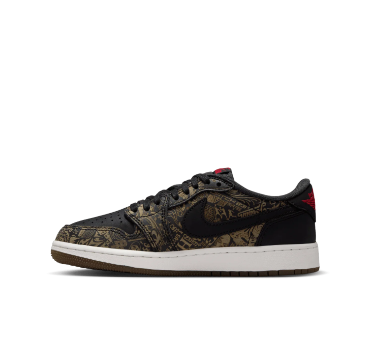 Nike Sneakers – Black & Gold-Tone Graphic Print