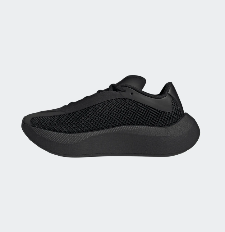 adidas Sneakers – All Black Grid Mesh with Sculpted Sole