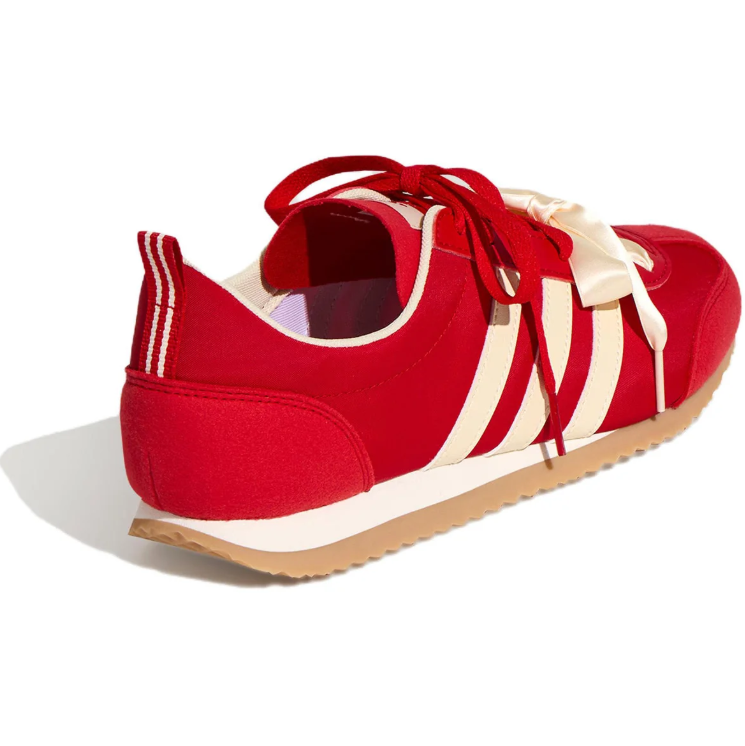 adidas Sneakers – Red & Cream with Ribbon Bow Details