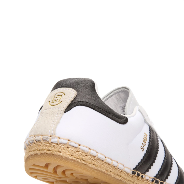 adidas Sneakers – White & Black with Braided-Look Sole Trim