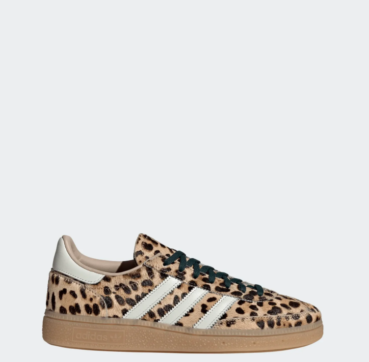 adidas Sneakers – Leopard Print with Green Laces & Gum Sole