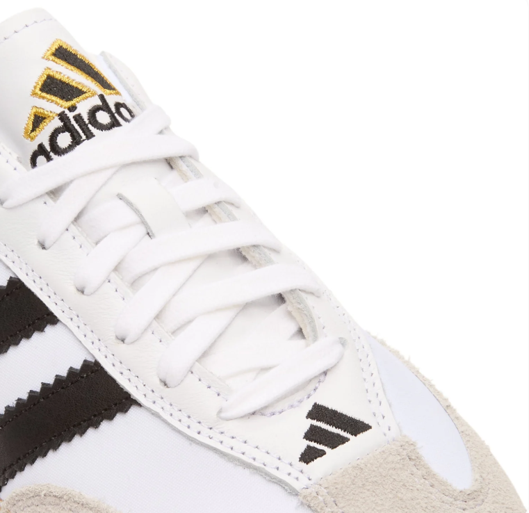 adidas Sneakers – White & Black with Braided-Look Sole Trim
