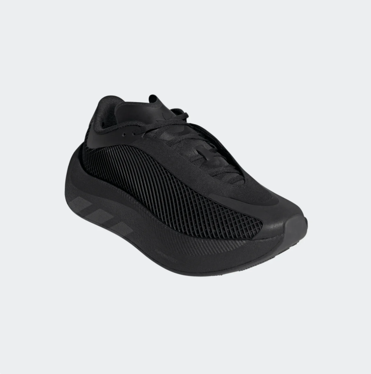adidas Sneakers – All Black Grid Mesh with Sculpted Sole