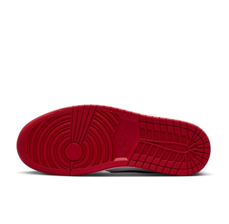 Nike Sneakers – Red & White Low-Top with Floral Texture and Gold-Tone Details