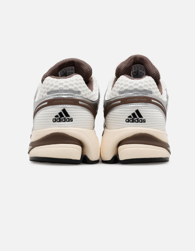 adidas Sneakers – Silver, Cream & Brown with Black Stripes