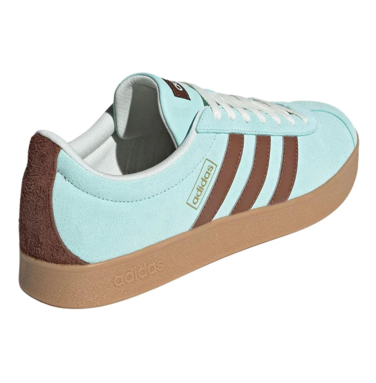 adidas Sneakers – Mint Blue & Brown with Gum Sole