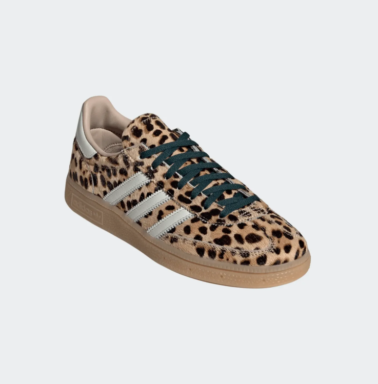 adidas Sneakers – Leopard Print with Green Laces & Gum Sole