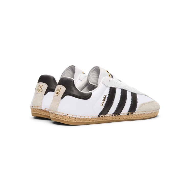 adidas Sneakers – White & Black with Braided-Look Sole Trim
