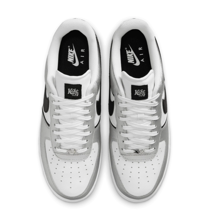 Nike Air Force 1 Low – Metallic Silver, White & Black