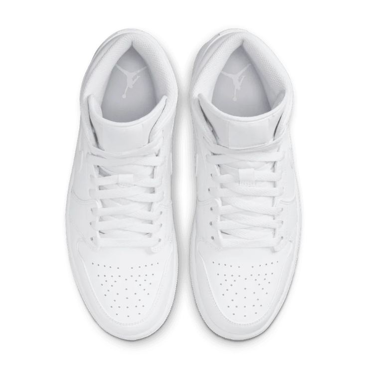 Nike Sneakers – All-White High-Top with Tonal Swoosh